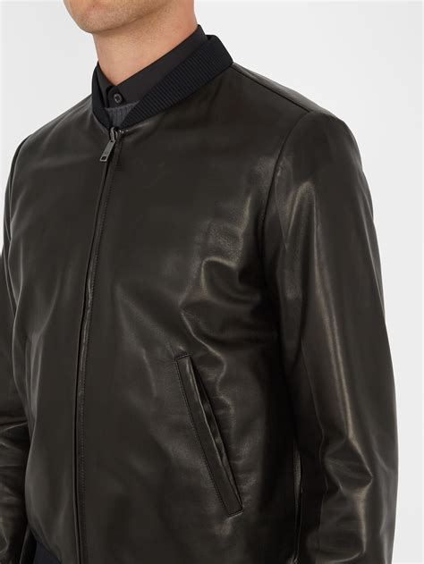 prada black bomber jacket|prada bomber jacket men.